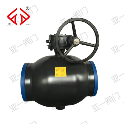 Q367F-25C-DN400蜗轮式全焊接球阀(黑色)